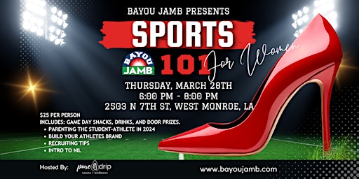Imagem principal do evento Bayou Jamb Sports 101 for Women