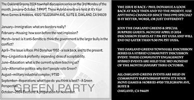 Imagem principal do evento Oakland Greens Townhall: The Issue Is Race the Phil Donahue