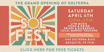 SolFest - The Grand Opening of Solterra primary image