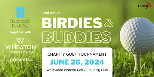 Image principale de Birdies & Buddies Charity Golf Tournament for Backpack Buddies