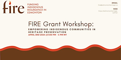 Imagem principal do evento FIRE (Funding Indigenous Resurgence in Edmonton) Grant Workshop!