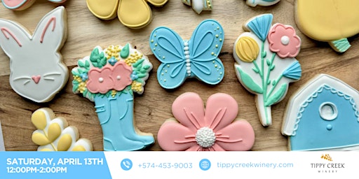 Primaire afbeelding van Spring Cookie Decorating Class | Saturday, April 13th | 12:00pm-2:30pm