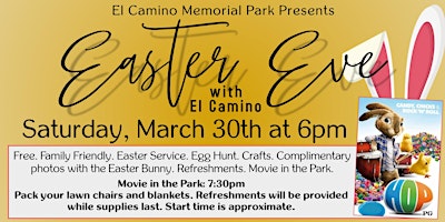 Free Easter Eve Movie in the Park Event primary image