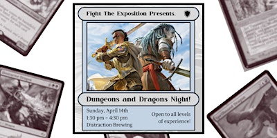 Primaire afbeelding van Dungeons and Dragons @ Distraction Brewing (Ages 21+)