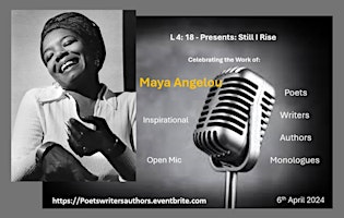 Imagem principal do evento L4:18 Presents: Still I Rise - Celebrating the Work of Maya Angelou