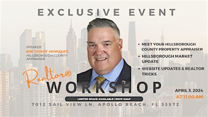 Realtor Workshop : Meet The Hillsborough County Property Appraiser