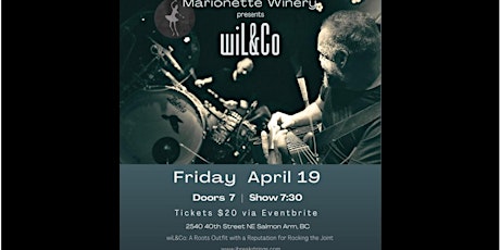 Immagine principale di WiL&Co Live at Marionette Winery  Lounge 