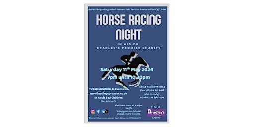 Imagem principal do evento Horse Race Night in Aid of Bradley's Promise Charity