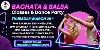 Bachata & Salsa Classes and Social Dance Party!  primärbild