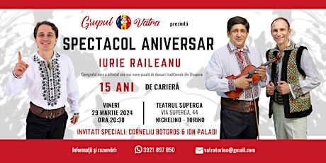 Spectacol aniversar Iurie Raileanu - invitați Ion Paladi & Corneliu Botgros primary image