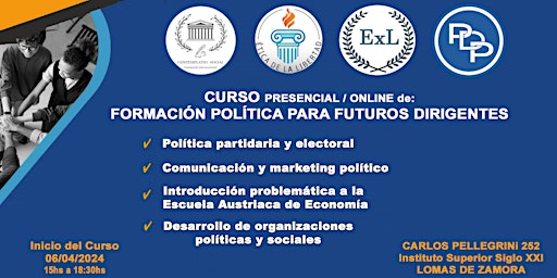 Immagine principale di CURSO DE FORMACIÓN POLÍTICA PARA FUTUROS DIRIGENTES 