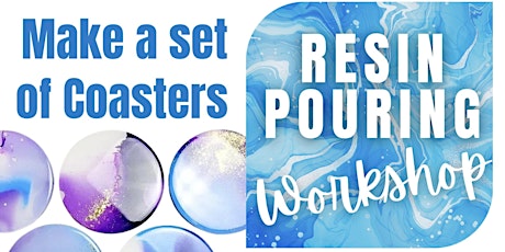 Imagem principal do evento ONE DAY Resin Pouring Workshop: Set of coasters.