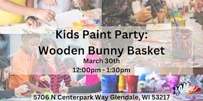 Imagem principal de Paint Party for Kids: Wooden Bunny Basket