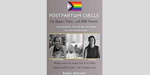 Image principale de Postpartum Community Circle for Queer and Trans Parents (April)