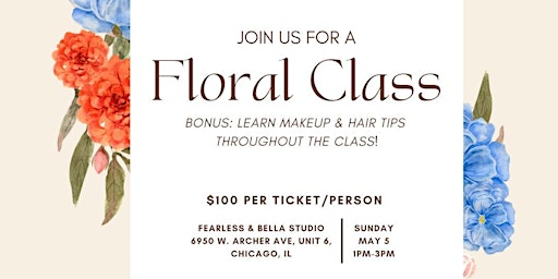 Imagen principal de Floral Class with Hair and Makeup Tips & Tricks