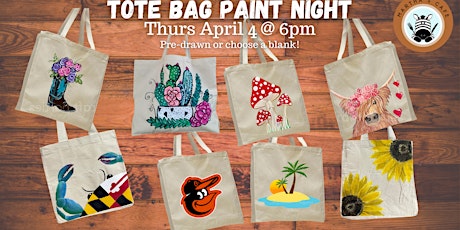 Tote Bag  Paint Night @ Martha's Cafe Arbutus with Maryland Craft Parties