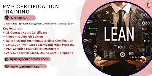 Primaire afbeelding van PMP Classroom Training Course In Orange, CA