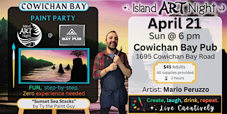 ART NIGHT with Mario returns to the Cow Bay Pub - let's get a little bit crazy here! primary image
