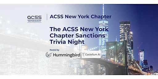 Imagem principal do evento The ACSS New York Chapter Sanctions Trivia Night