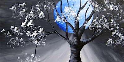 Mellow Tree and Blue Moon - Paint and Sip by Classpop!™ primary image