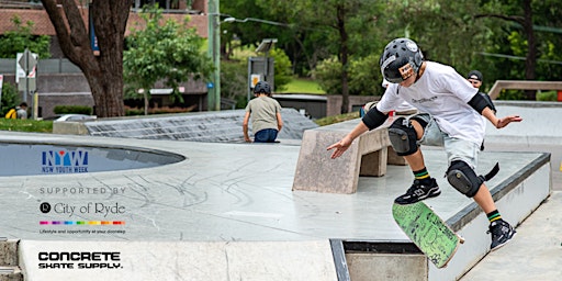 Primaire afbeelding van FREE Skate Jams w Prizes  + Demos // Meadowbank Skate Park #NSWYouthWeek