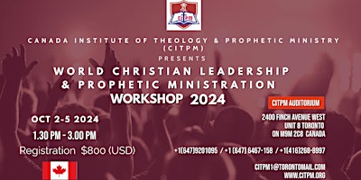 World Christian Leadership & Prophetic Ministration Workshop 2024 primary image