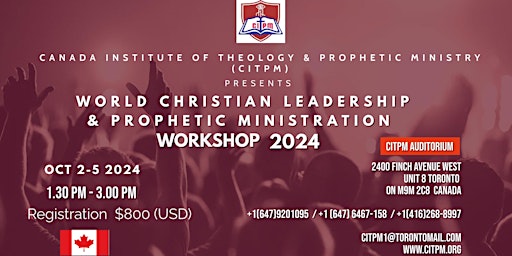 World Christian Leadership & Prophetic Ministration Workshop 2024 primary image