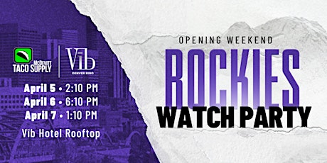 Colorado Rockies Opening Season Watch Party