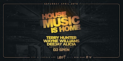 Imagem principal do evento House Music is Home. DJ Spen, Chosen Fews Terry Hunter and Wayne Williams.