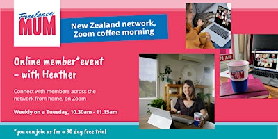 Primaire afbeelding van New Zealand Freelance Mum Coffee Morning