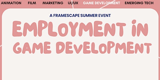 Imagem principal do evento Employment in Game Development