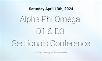 Immagine principale di Alpha Phi Omega D1/D3 Sectionals Conference Tickets (2024) 