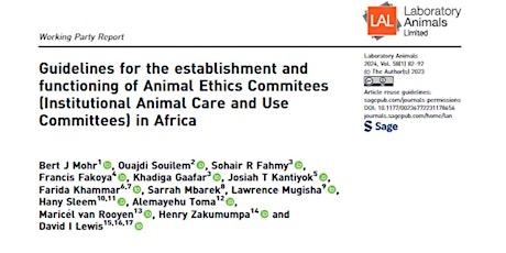 Launch of Guidelines for Animal Ethics Committees in Africa