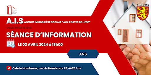 Hauptbild für Séance d'information-  A.I.S "Aux portes de Liège"- ANS