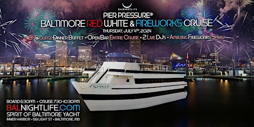 Imagem principal de Baltimore July 4th Fireworks Party Cruise