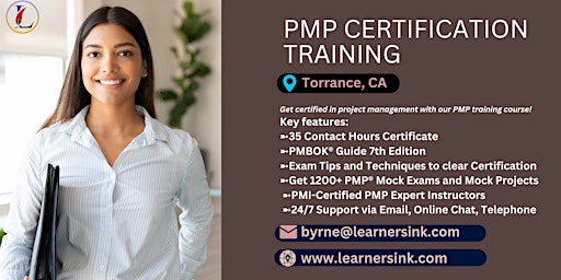 Primaire afbeelding van PMP Classroom Training Course In Torrance, CA