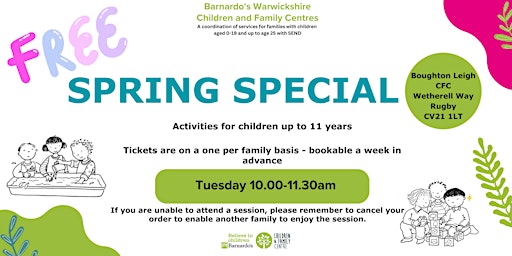 Spring Special - Boughton Leigh CFC primary image