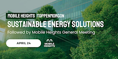 MOBILE HEIGHTS TOPPENMORGON & GENERAL MEETING: Sustainable Energy Solutions  primärbild