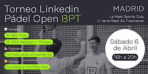 Imagem principal do evento LinkedIn Padel Open BPT