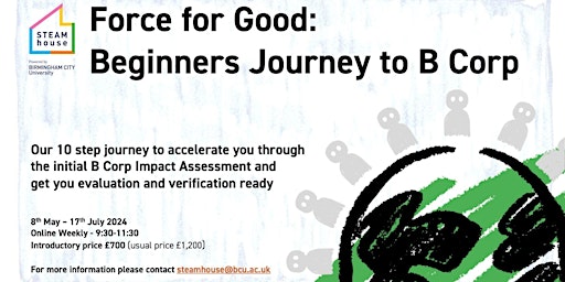 Lunch & Learn - Force for Good - Beginners Journey to B Corp - 16th April primary image