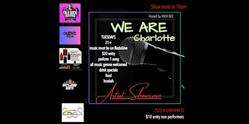 Imagem principal do evento WE ARE CHARLOTTE ARTIST SHOWCASE