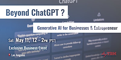 Beyond ChatGPT: Generative AI for Businesses & Entrepreneur primary image