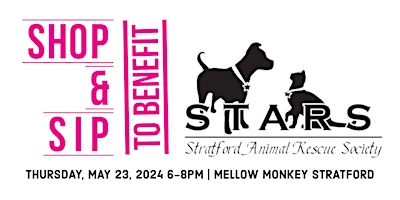 Imagem principal de Shop & Sip For Shelter Benefit for Stratford Animal Rescue Society (STARS)