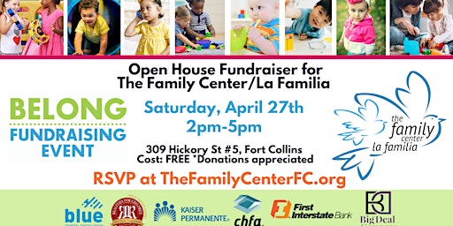 Primaire afbeelding van BELONG- an Open House Fundraiser for The Family Center