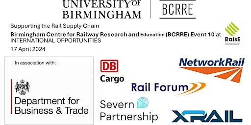 Imagem principal do evento BCRRE Supporting the Rail Supply Chain Event 10:International Opportunities