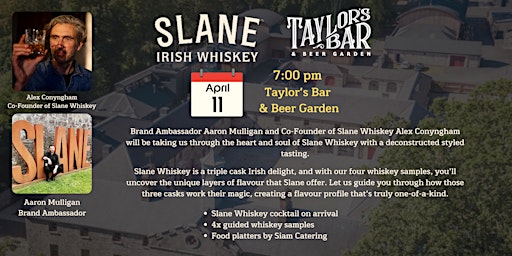 Slane Whiskey Tasting with Taylor's Bar primary image