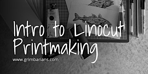 Imagen principal de Grimbarians Studio: Linocut Printmaking with The Humber Printmaker