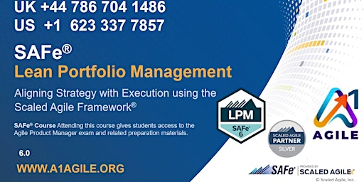 Hauptbild für LPM, Lean Portfolio Management, SAFe 6 Certification,Remote Training, 8/9Ap