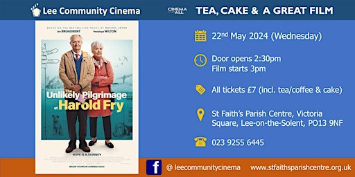 Imagem principal de The Unlikely Pilgrimage of Harold Fry@Lee Community Cinema