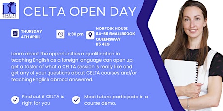 CELTA Open Day - Learn more about teaching English abroad!